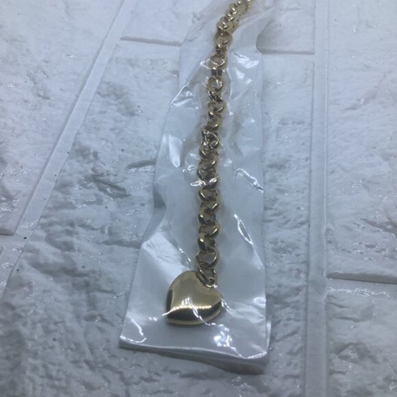 316L Stainless Steel Heart‎ Bracelet Women’s Gold Tone - Picture 4 of 5